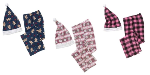 Women's Christmas Pajamas w/ Santa Hat $5 @ Walmart