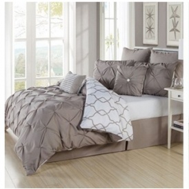 8pc Pintuck Comforter Set $70 @ Jane