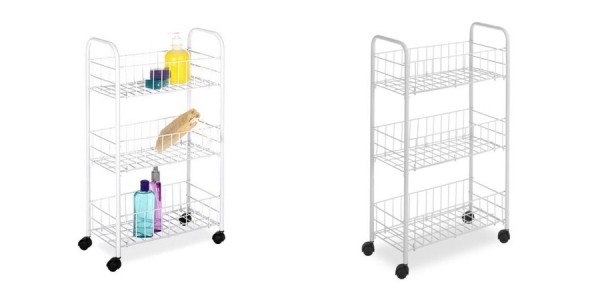 Whitmor Small White Household Cart $8 @ Walmart