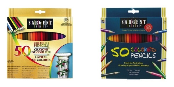 Sargent Art 50-Count Premium Colored Pencils Just $5 @ Walmart / Amazon