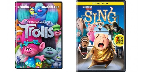 Trolls and Sing DVDs $10 (Reg. $29.98) @ Amazon