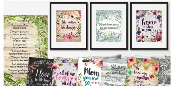 Today Only Mother's Day Watercolor Prints $3.99 @ Jane