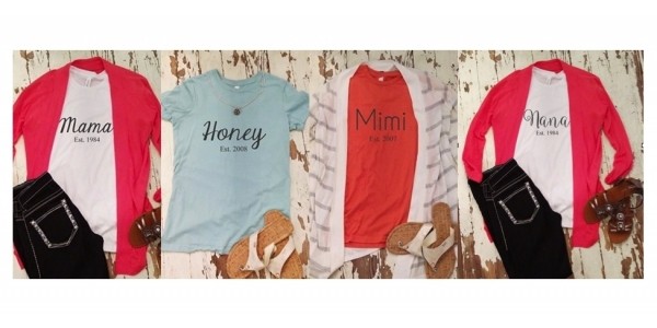 Personalized EST. Mother's Day Tee Shirts $13 @ Jane