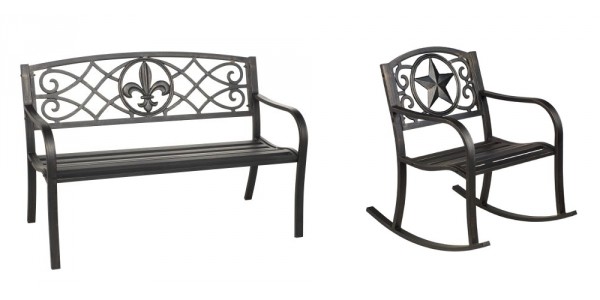 Mosaic Steel Outdoor Bench And Rockers $40 Shipped @ Academy