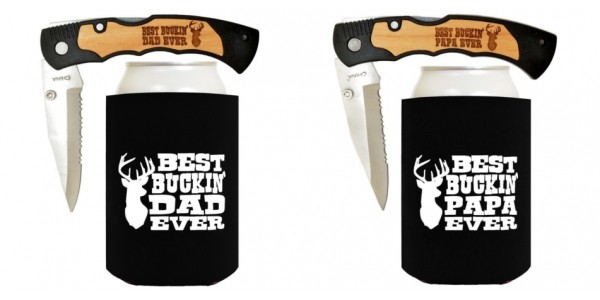 Best Buckin' Dad Ever Pocket Knife And Koozie $22 @ Amazon