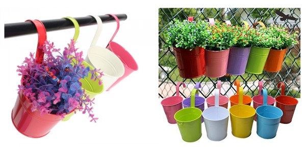 10 Pack Fence Or Railing Hanging Flower Planters $13.99 (w/ Code) @ Amazon