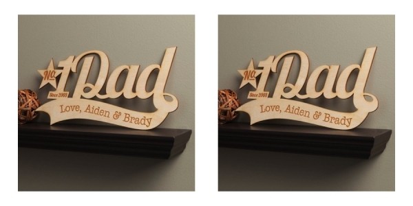 Number One Dad Personalized Wooden Plaque $20 @ Walmart