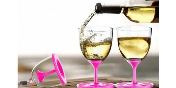 2 Pack Portable Stackable Plastic Wine Glasses $7 Shipped @ Deal Genius