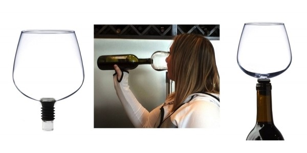 Guzzle Buddy: Turns Your Wine Bottle Into Glass - Just Plug It & Chug It! $22 @ Amazon