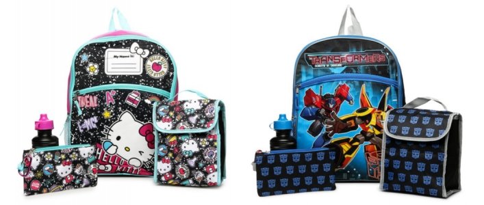 5 Piece Backpack Sets $6 @ Hollar