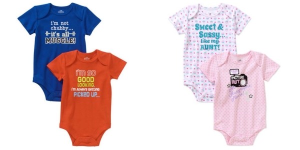 2 Pack Funny Baby Attitude Body Suits $4 And Under @ Walmart