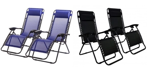Set of 2 Zero Gravity Lounge Chairs (in 4 Color Choices) $46 Shipped @ eBay