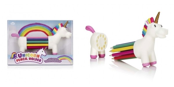 Rainbow Unicorn Pencil Holder w/ 10 Colored Pencils $12 Shipped @ Barnes & Noble