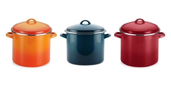 Rachel Ray Hard Enamel on Steel 12-Quart Covered Stockpot $27 @ Macy's