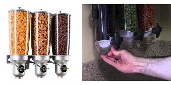 Triple Wall Mounted Dry Food Dispenser $33 @ Overstock