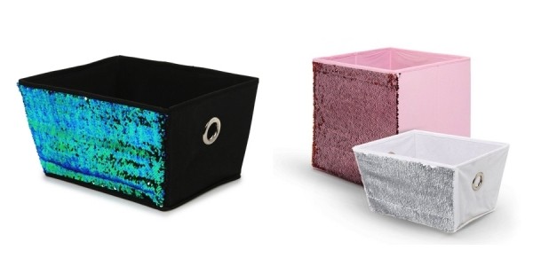 Home Basics Reversible Mermaid Sequin Storage Cubes or Bins Just $2 @ Hollar