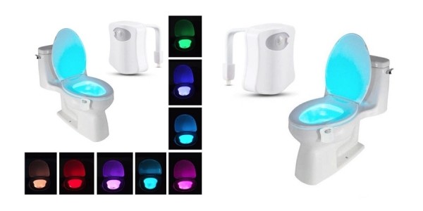 8-Color LED Motion Sensing Automatic Toilet Bowl Night Light $6 Shipped @ eBay
