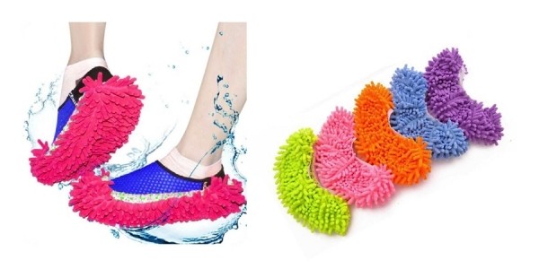 Multi-Function Chenille Washable Dust Floor Mop Slippers Just $2 Shipped @ eBay
