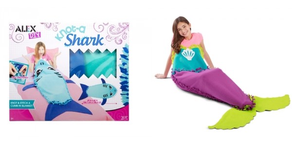 ALEX DIY Knot-A Mermaid Or Shark Tail Blanket Kits $23 @ Walmart