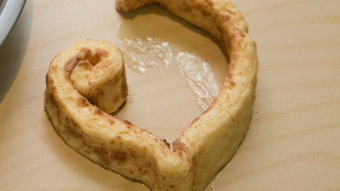 Valentine Heart-Shaped Cinnamon Rolls How-To (With Pictures) - Coil your dough