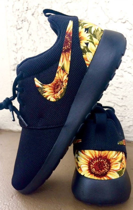 Check Out These Custom Sunflower Nike Sneakers 