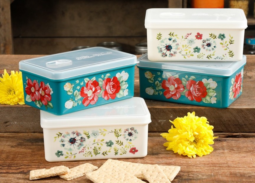 The Pioneer Woman 4 Piece Storage Sets $7.88 @ Walmart