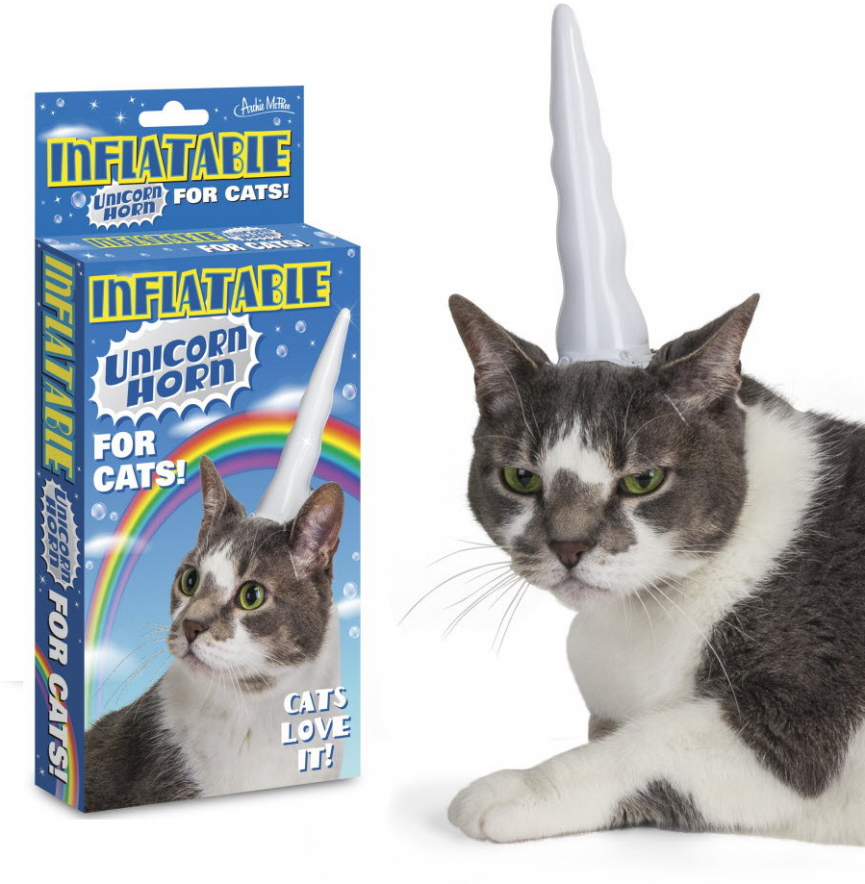 Inflatable Unicorn Horn for Cats $3.99 @ eBay