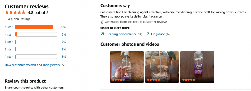 2 Method All-Purpose Cleaner Sprays ONLY $5.30