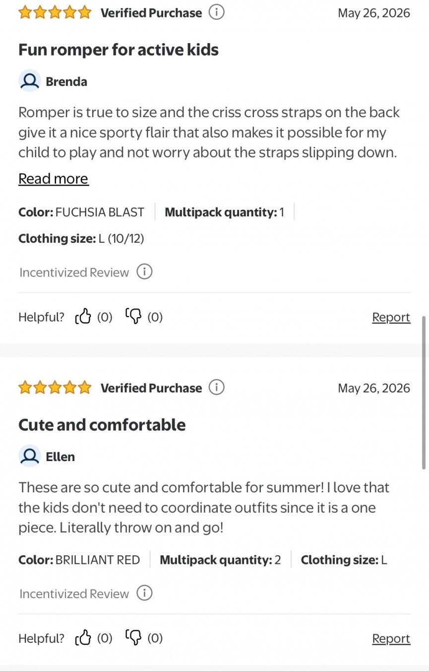 These Cute Girls Summer Rompers Are Only $7.98 at Walmart!
